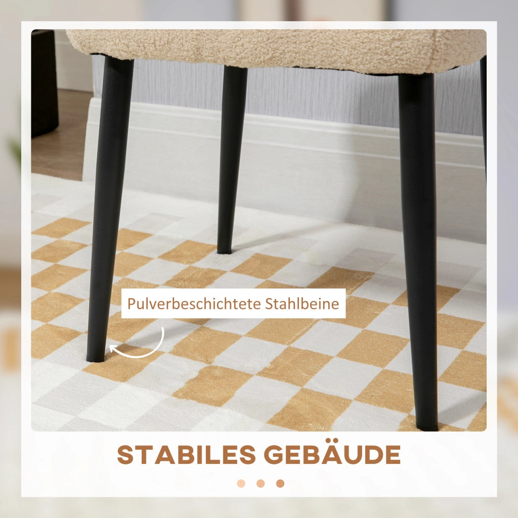 Pouf imbottito Sgabello multifunzione per salotto e camera con seduta morbida in poliestere Beige