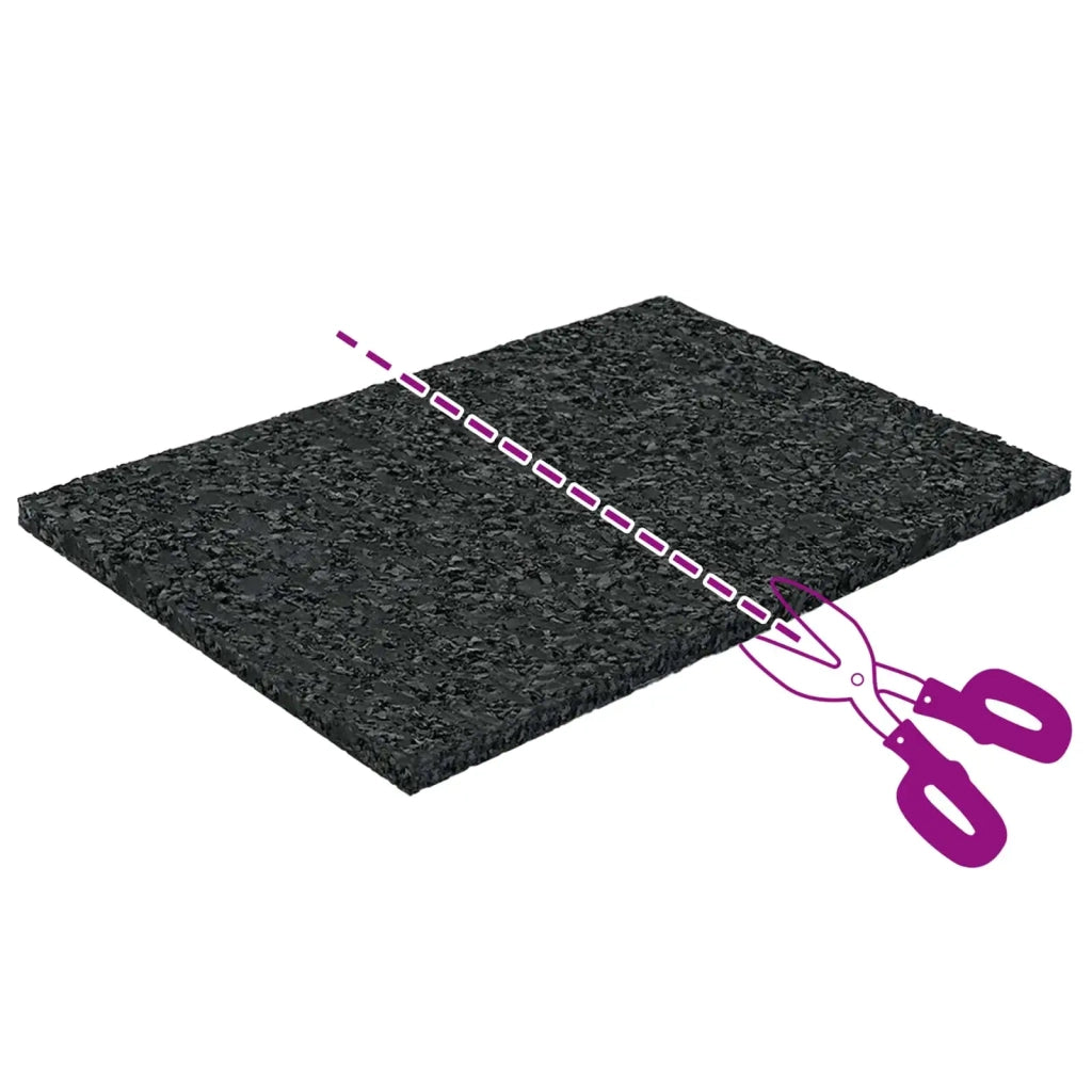 Pad per patio in granuli di gomma Nero 6 x 9 x 0,3 cm Gomma CFW8107929