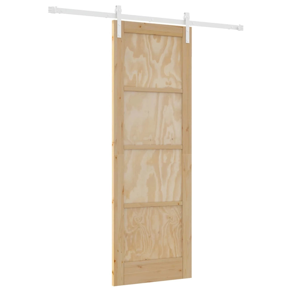 Porta scorrevole Naturale e Bianco 73,5 x 211 cm