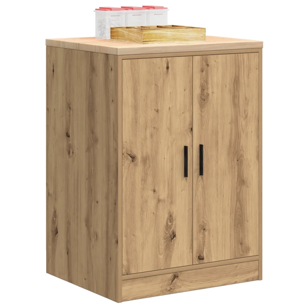 Armadietto per Garage in Rovere Artigianale 60x51x85 cm 860579