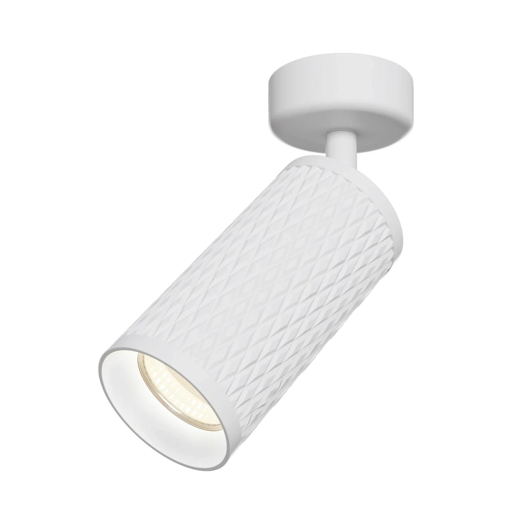 Maytoni Lampada da soffitto moderna Focus Design 1 luce GU10 bianco metallo