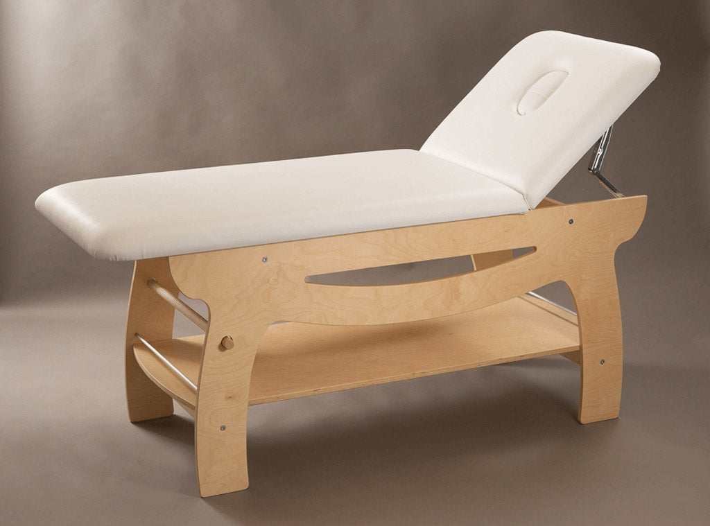 Lettino da Massaggio Fisioterapia Fisso 2 Sezioni 190x70x78cm Benotti Mandurah Bianco