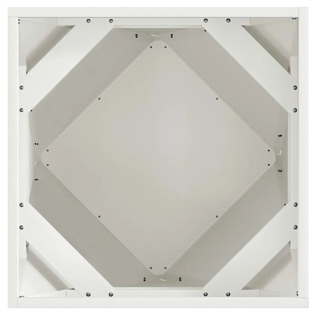 Fioriera 2 pcs Bianco 50 x 50 x 50 cm Acciaio