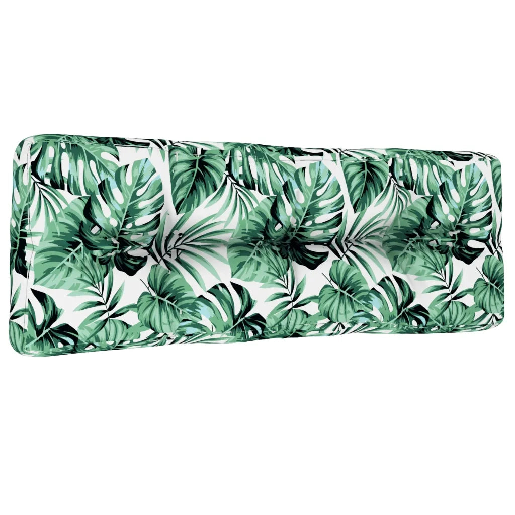 Cuscino per Pallet Motivo a Foglie 120x40x12 cm Tessuto 360635