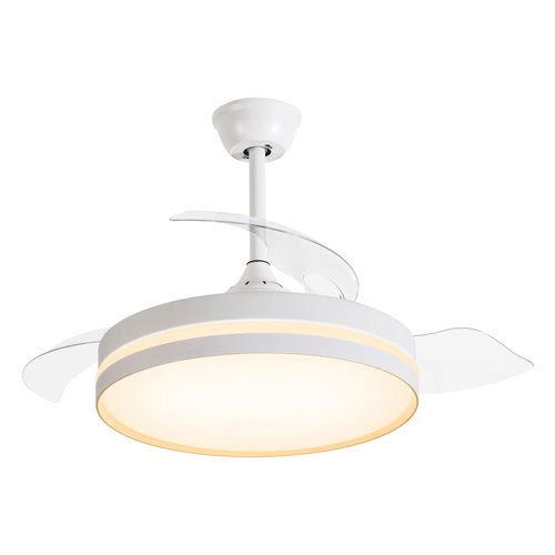 Ventilatore soffitto con luce briloner bt10023 white e clear
