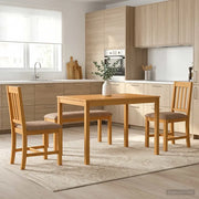 Set da pranzo 4 pz Grigio Legno di Quercia Massello 3430293