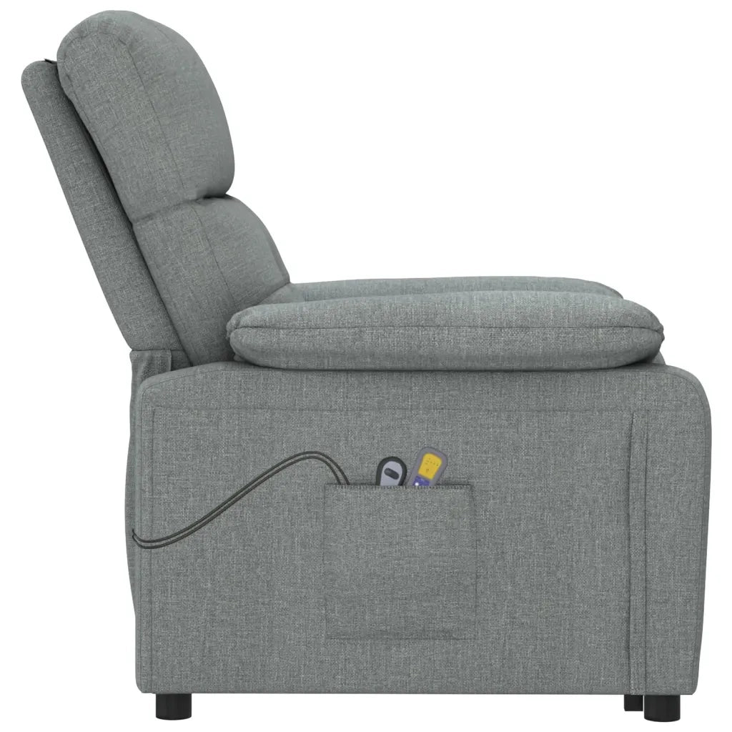 Poltrona Elettrica Massaggiante Grigio Scuro in Tessuto cod mxl 32445