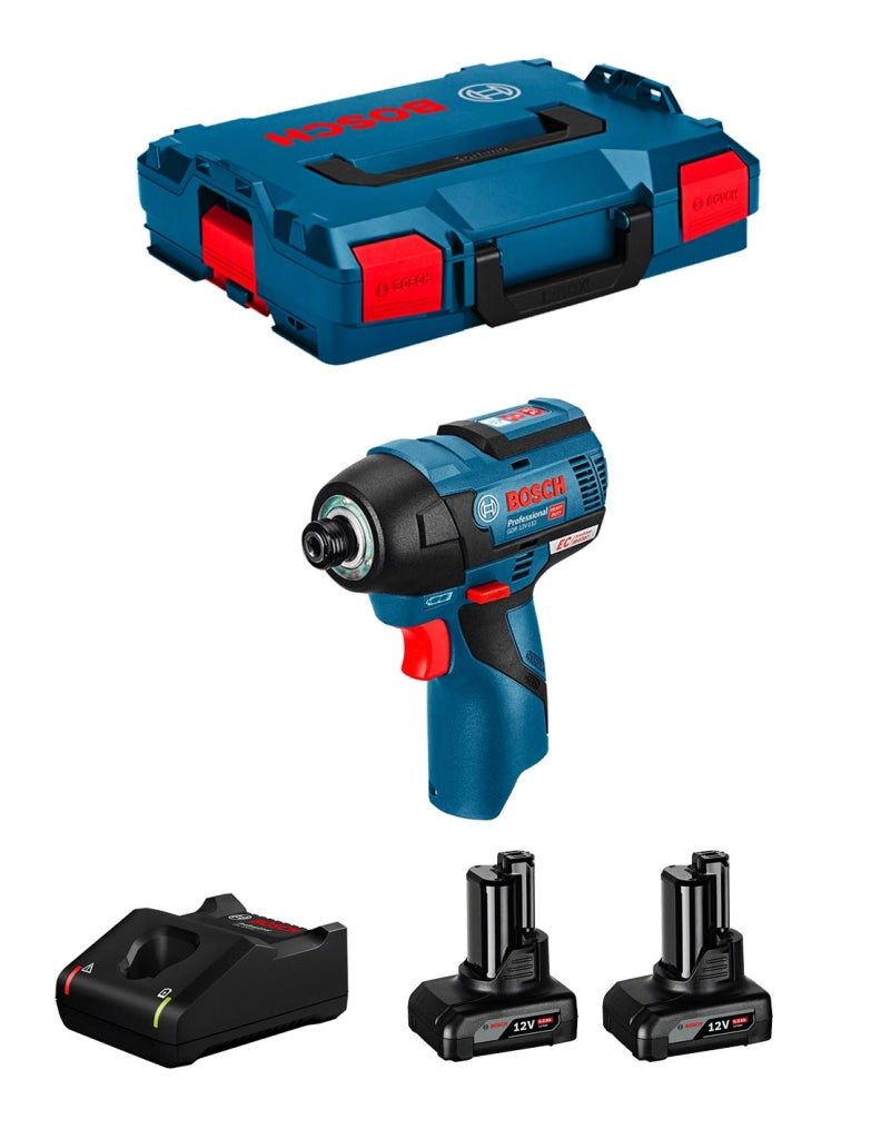 Avvitatore a massa battente BOSCH GDR 12V-110 (2 x 6,0 Ah + GAL12V-40 + L-Boxx 102)