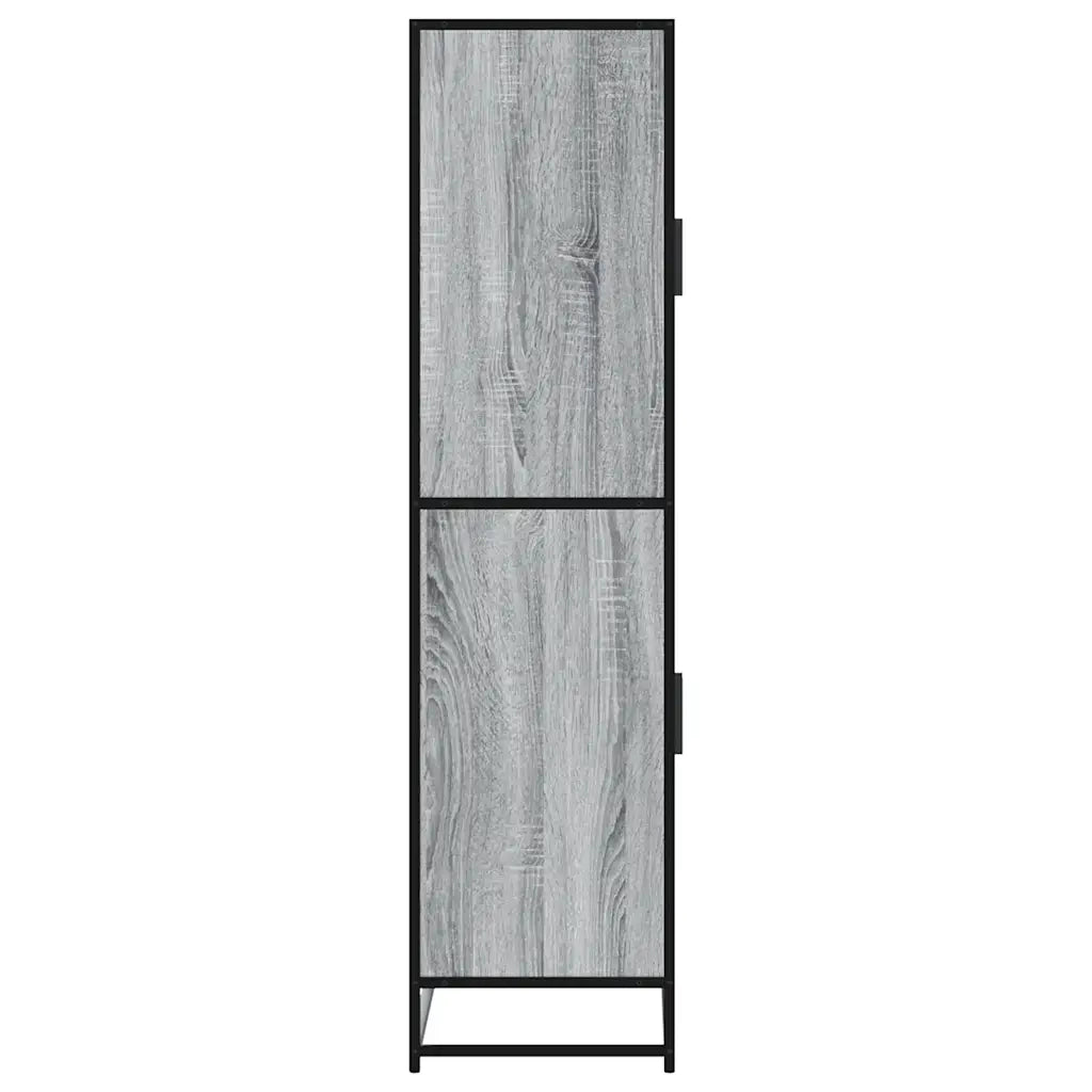 Credenza-Buffet-Armadio da cucina Grigio Sonoma 68x35x139 cm in Truciolato