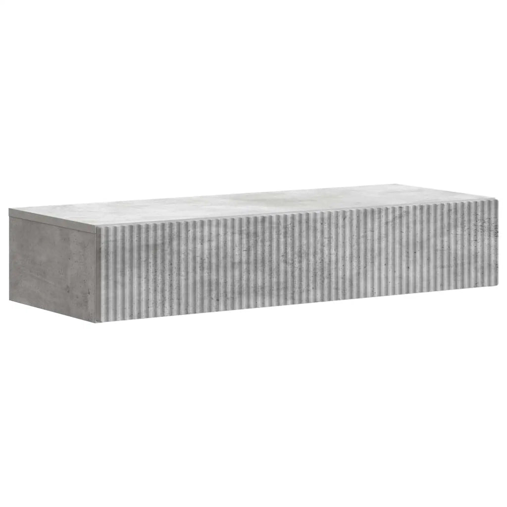 Tavolino da Parete Laterale Grigio Cemento 87,5 x 34,5 x 17 cm 898498