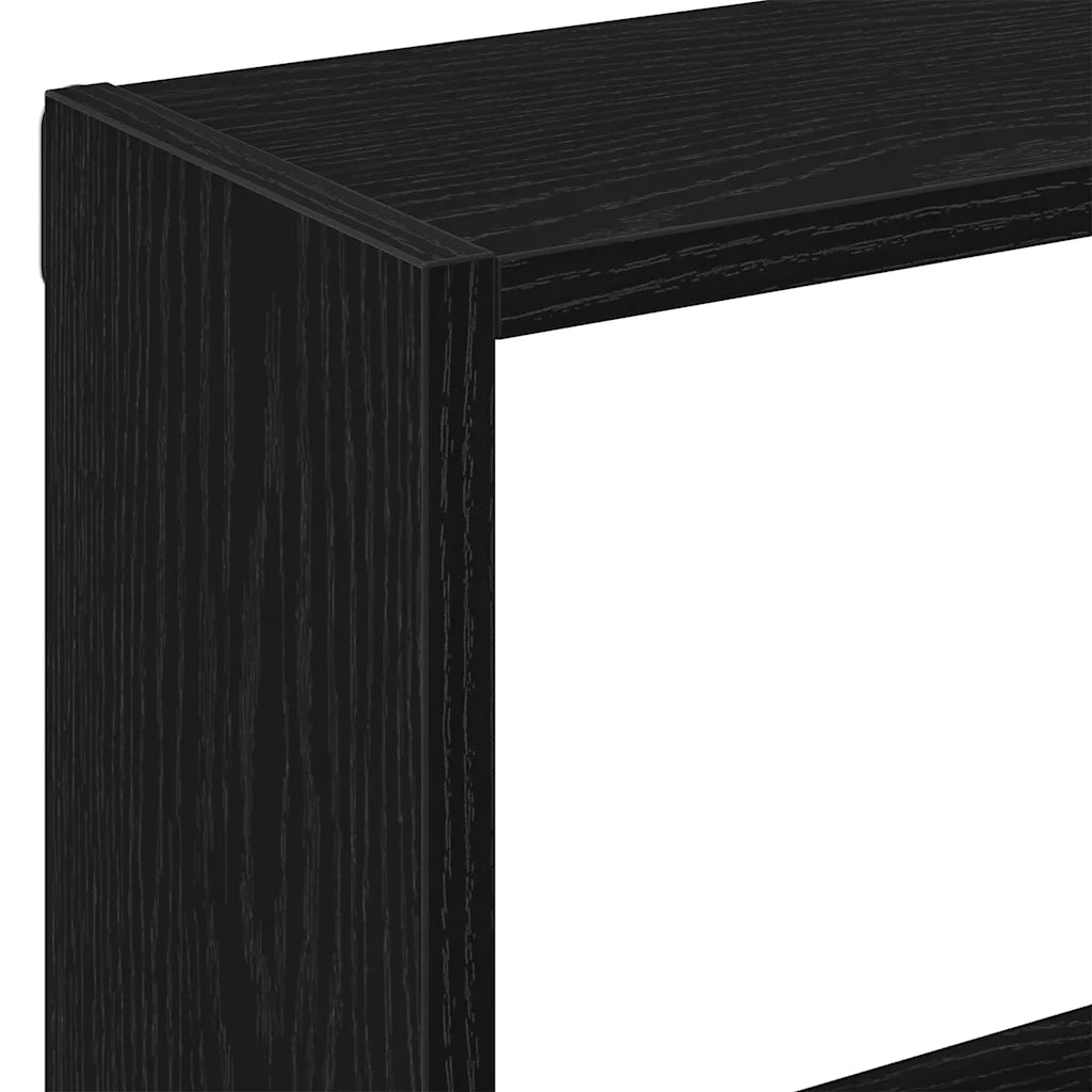 Scaffale a Parete Rovere Nero 90x16x78 cm Legno Multistrato 862510