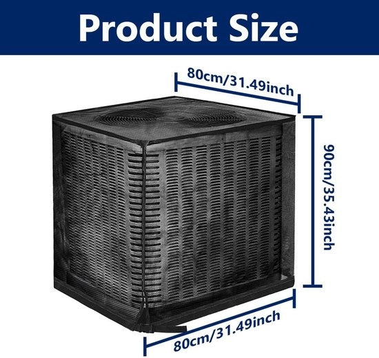 Copertura per Unità Esterna di Condizionamento d'Aria - Protezione contro Foglie - Adattabile - 80x80x90 cm - Materiale Resine Sintetiche/Poliammide