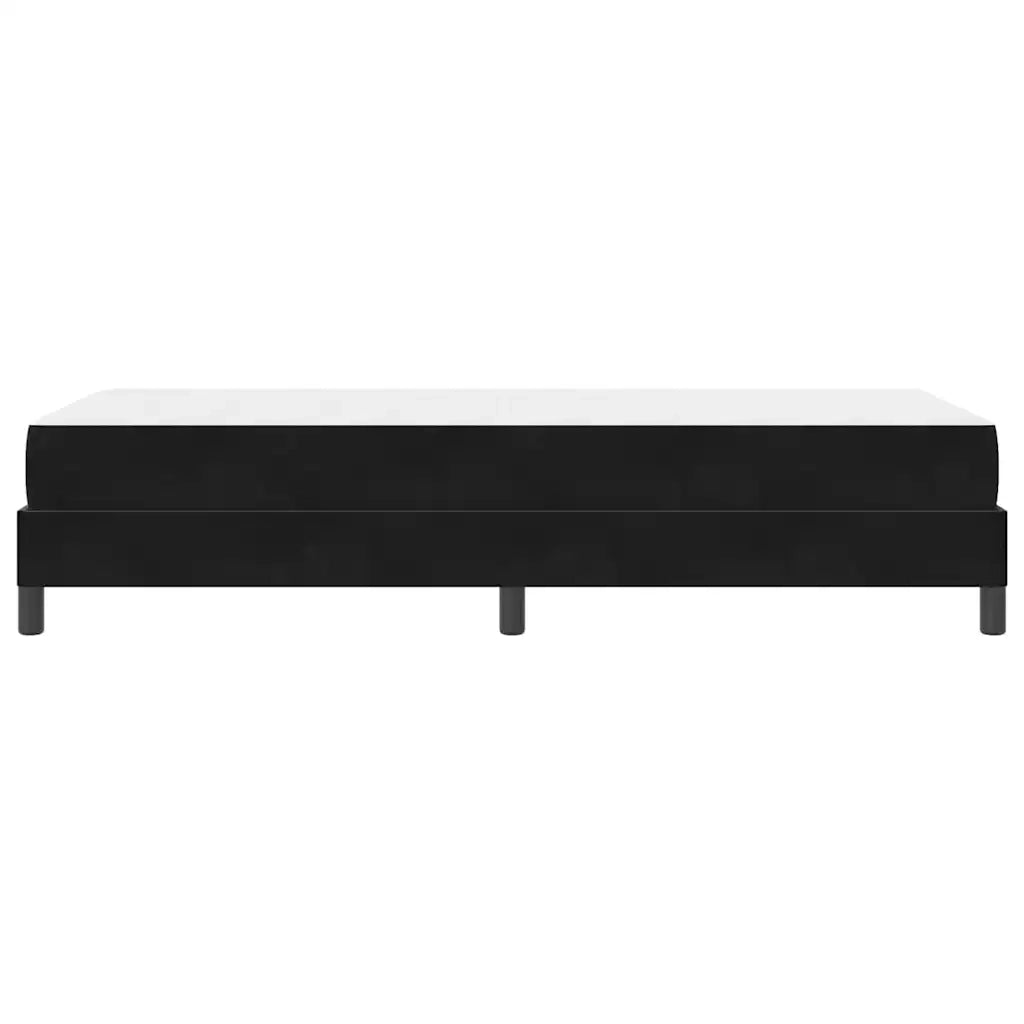 Letto a molle con materasso Nero 80 x 220 cm Tessuto