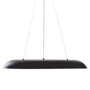 Lampada a sospensione moderna ad anello LED integrato forma rotonda in metallo nero stile moderno glamour