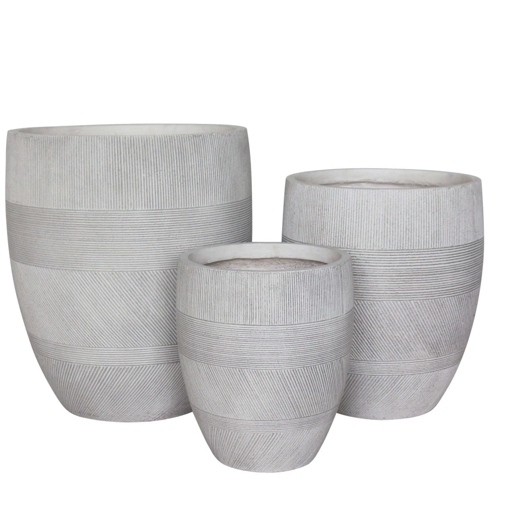 Set di 3 vasi in Fibra sintetica cm 27x27x32 - MARSHALL