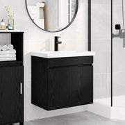 Mobile bagno con rubinetto Rovere Nero 61 x 40 x 74,5 cm