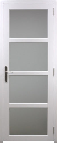 Blocco Porta Vetro Tana Bianco H204 x L83 Pannello Laterale a Spinta Destro + Maniglia