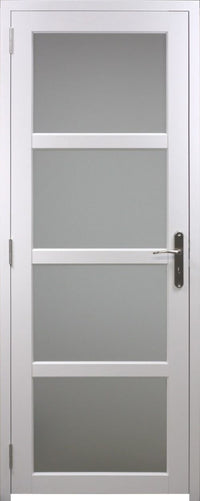 Blocco Porta Vetro Tana Bianco H204 x L73 Pannello Laterale Sinistro a Spinta + Maniglia