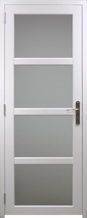 Blocco Porta Vetro Tana Bianco H204 x L73 Pannello Laterale Sinistro a Spinta + Maniglia