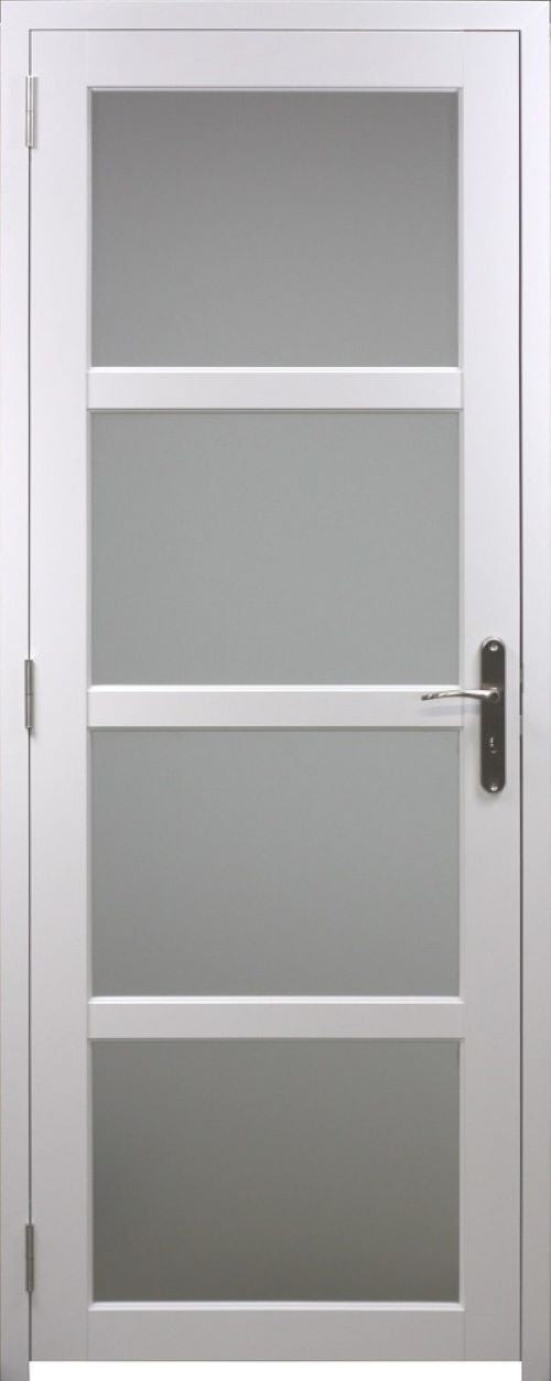 Blocco Porta Vetro Tana Bianco H204 x L83 Pannello Laterale Sinistro a Spinta + Maniglia