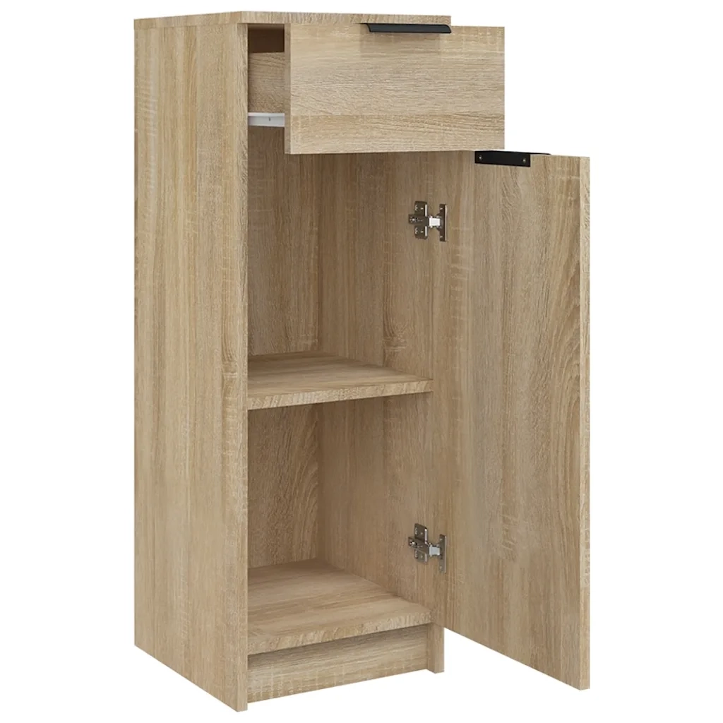 Mobiletto da bagno classico 32 x 33,5 x 90 cm in legno composito effetto rovere Sonoma 02_0047986