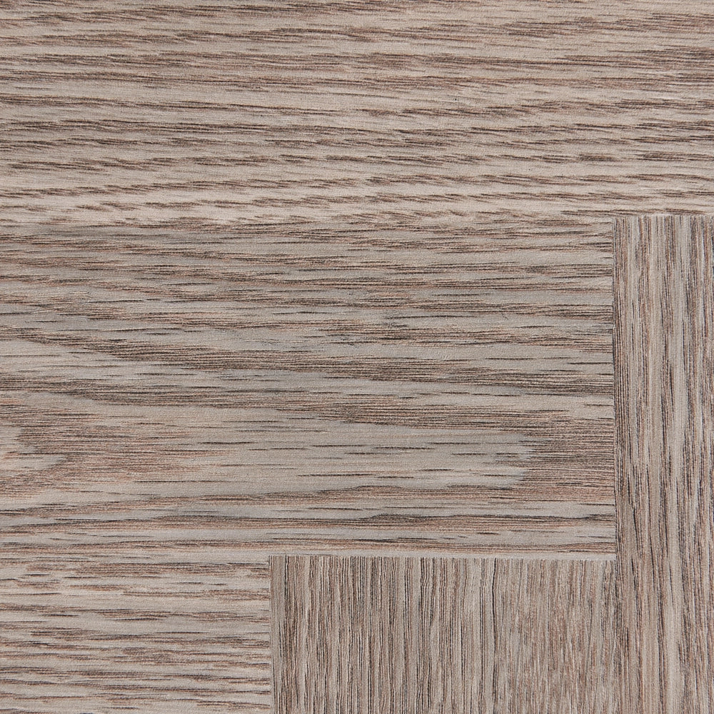 Tavolo console con piano in vetro temperato e struttura in metallo 1 ripiano in legno chiaro e argento stile moderno