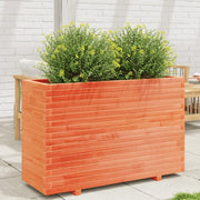 Fioriera Giardino Marrone Cera 110x40x72,5 Legno Massello Pino