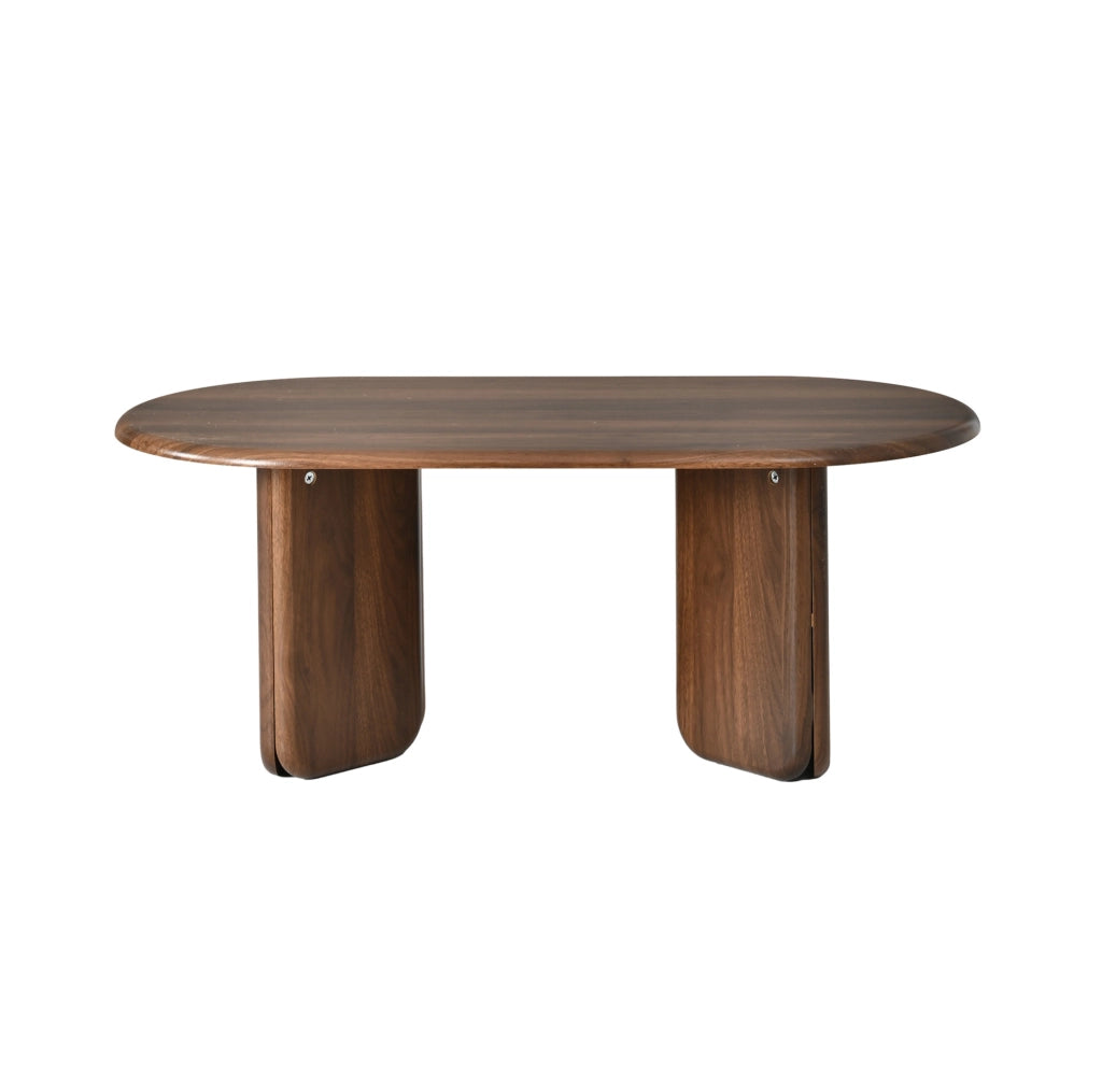 TAVOLINO da Salotto Ovale 99x50x40 cm MDF Effetto Noce