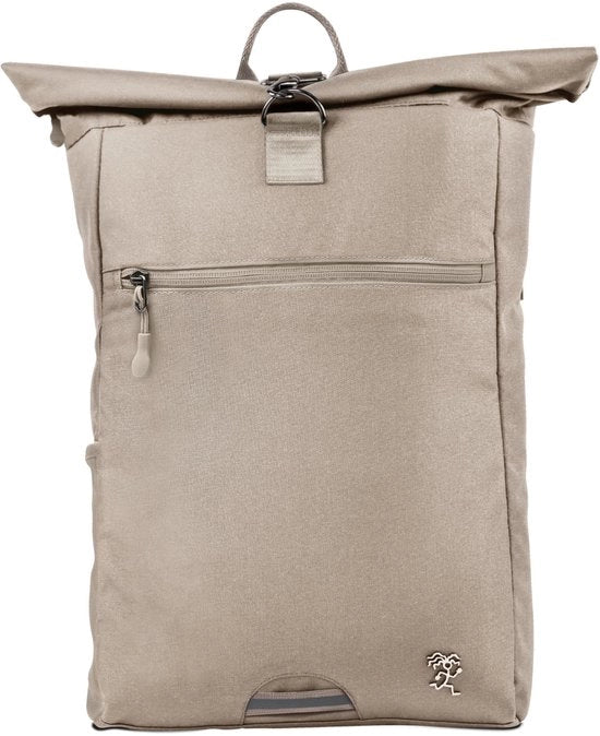 Borsa Rolltop per Laptop e Portatile - Progettata per essere Sostenibile - con Tasca Antifurto e Porta Laptop - 15-22L (beige)