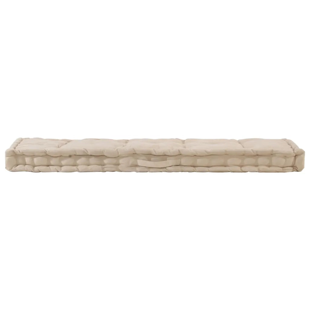 Cuscini per Pallet e Pavimento 2 pz in Cotone Beige 3053637