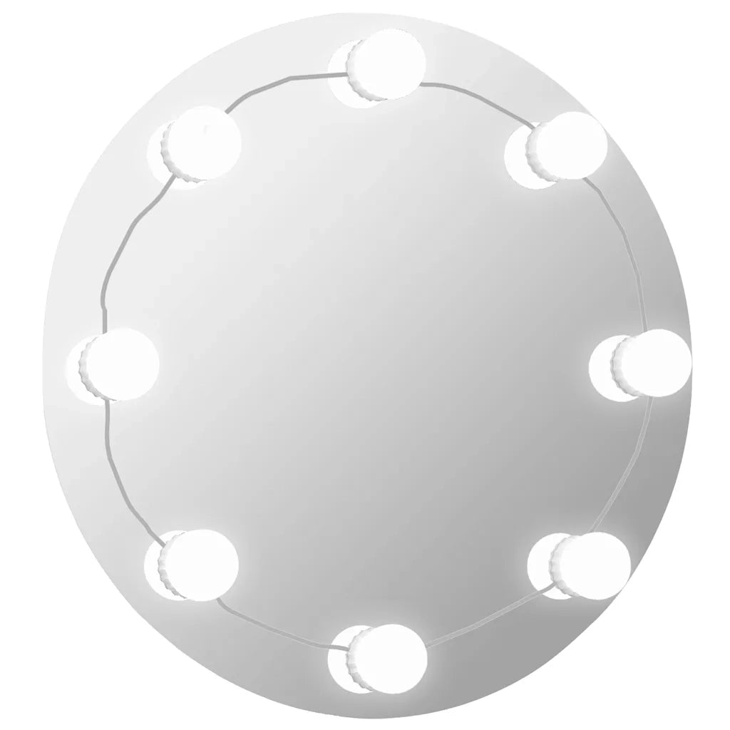 Specchio da Parete Rotondo con Luci LED in Vetro cod mxl 54325