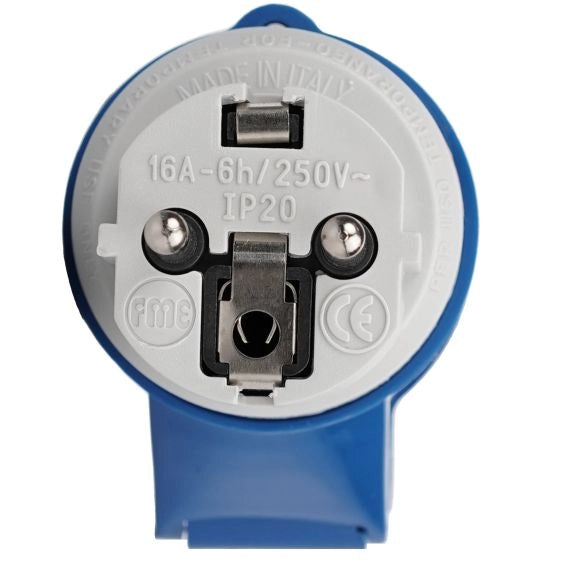 FME 73.001 ADATTATORE CEE 16A SCHUKO- 2P+T  220V IP44- FANTON- 1,0 pz
