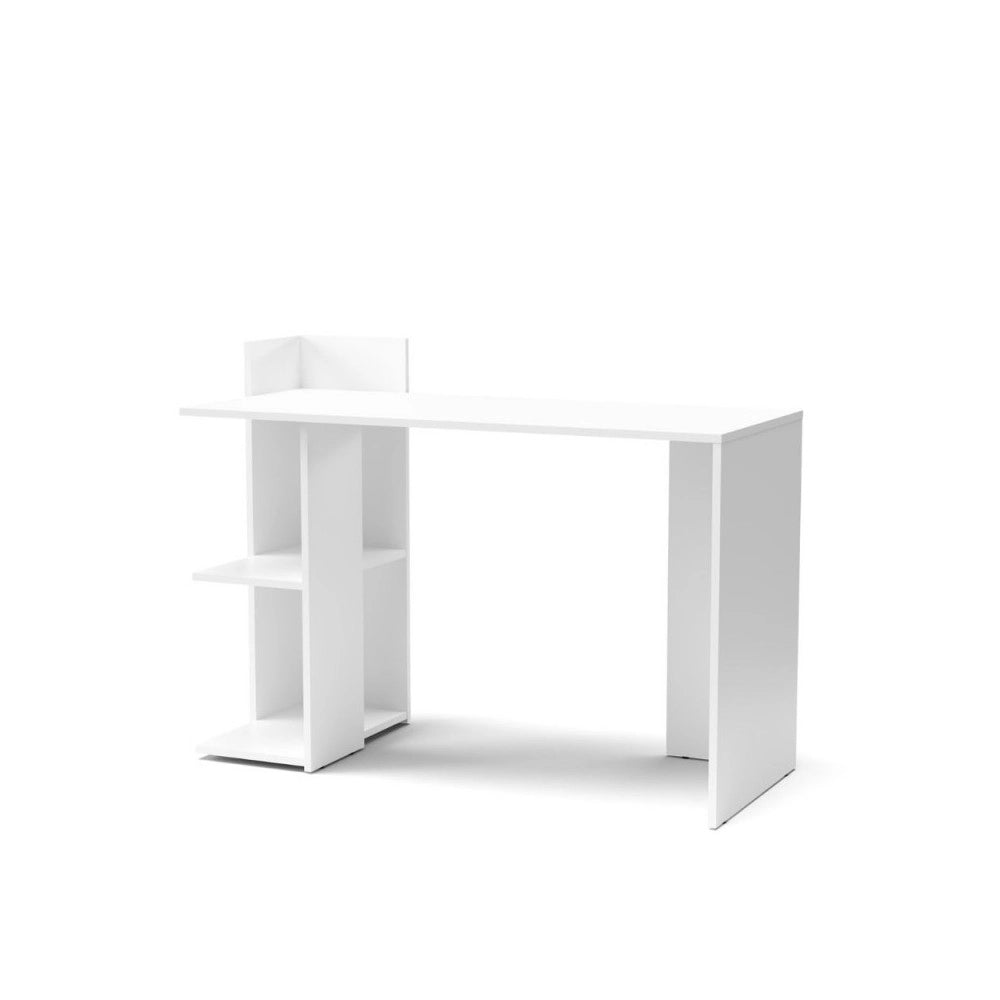 Scrivania con ripiani laterali Paco1 120x51,6x87,5H colore bianco
