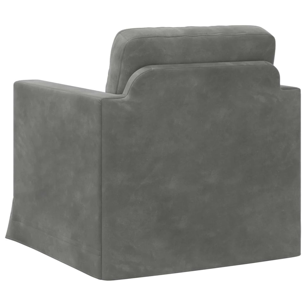 Divano Grigio scuro 78 x 78 x 80 cm Velluto 42024405
