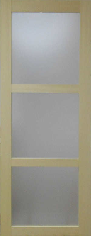 Porta scorrevole vetrata a 3 ante Depoli impiallacciata Ayous H204 x L83