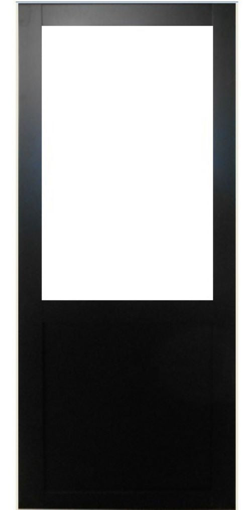 Porta scorrevole nera da officina H204 x L73 senza montante