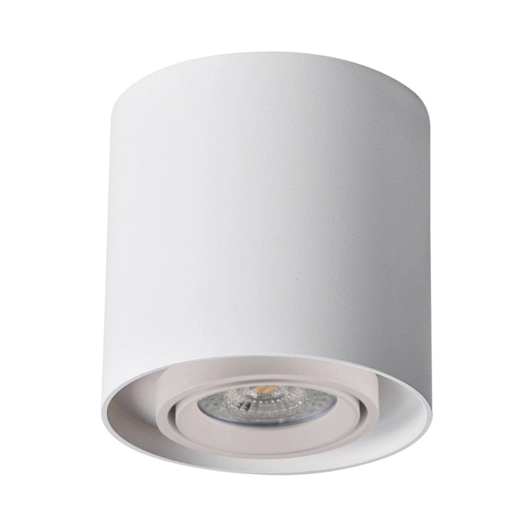 Spot da soffitto rotondo orientabile bianco oro GU10 10W Polux