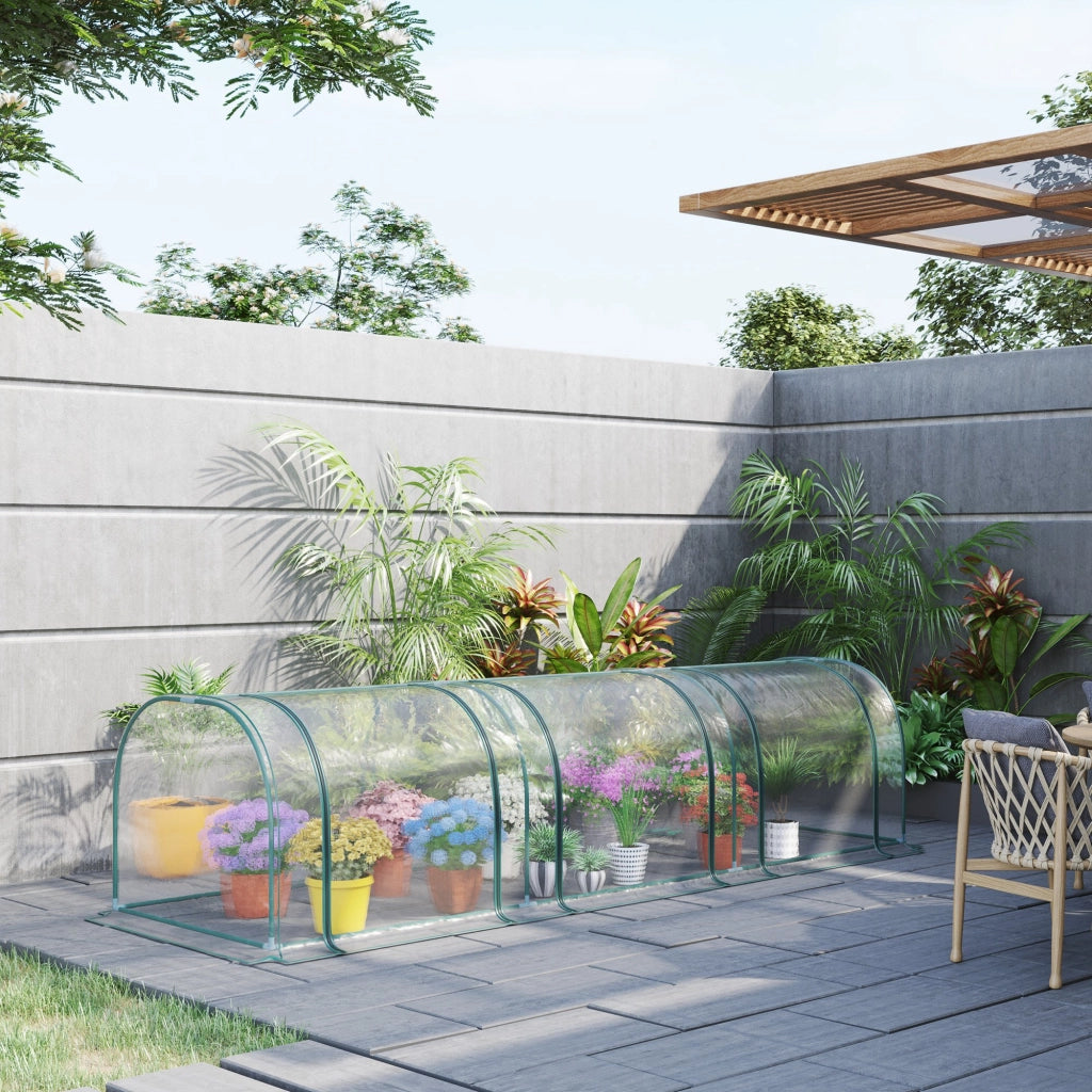 Serra da Giardino ¨C zephmum ¨C 350x100x80 cm 3 Porte A Rullo Acciaio Trasparente