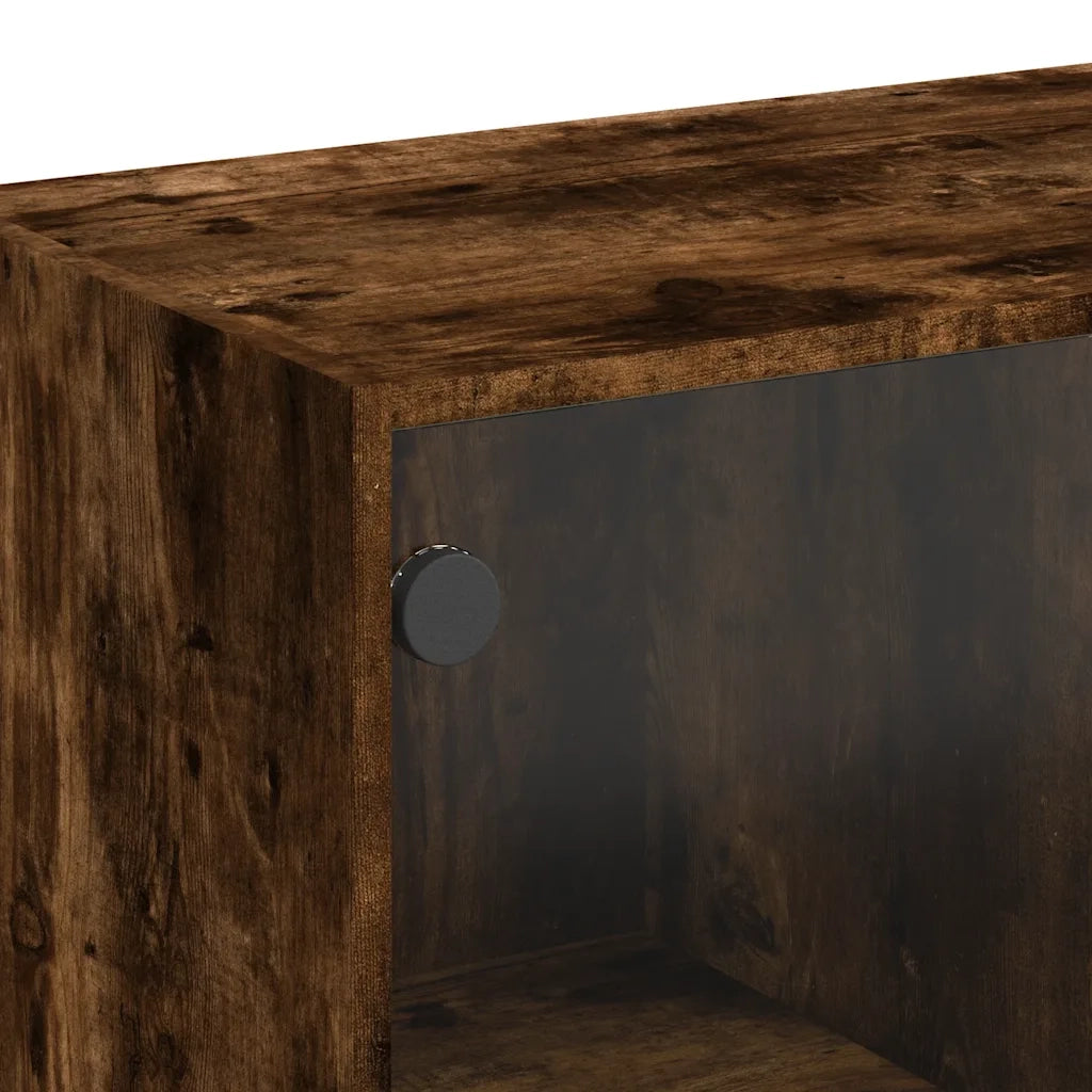 Credenza | Madia | Buffet da pranzo | Armadio da pranzo Rovere Fumo 102x37x75,5 cm in Legno Multistrato