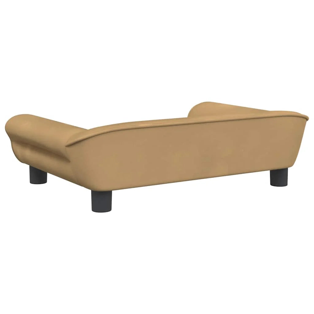 Cuccia per cani comoda 70 x 48 x 22 cm velluto marrone 02_0042885