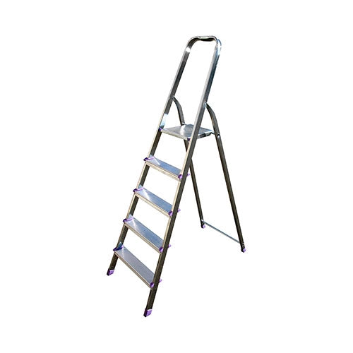 SCALA DOMESTICA IN ALLUMINIO TETI- 6 gradini - H. al piano 1,32 m- GRYN- pezzi 1