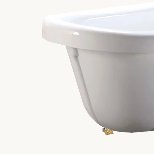 Vasca freestanding vintage 170 x 80 cm con piedi oro - Margherita