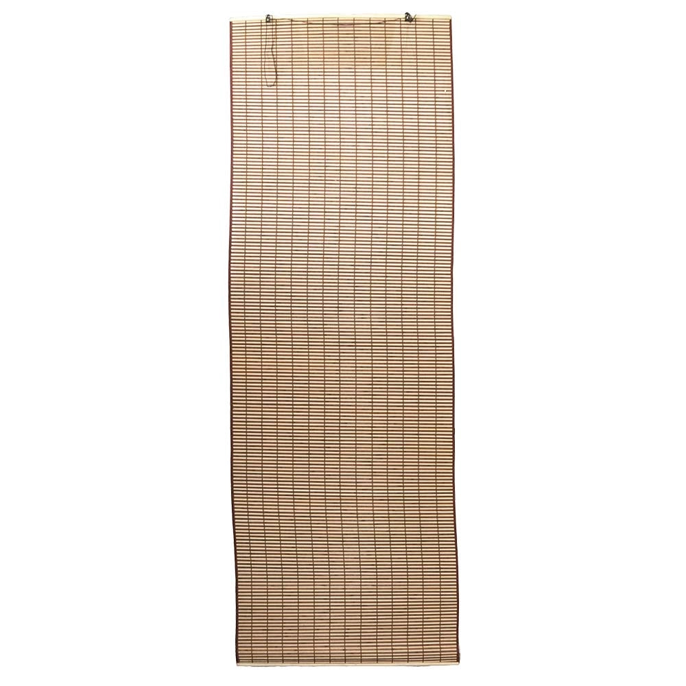 Tenda tapparella a rullo in legno di bamboo bordeaux bordata 120 cm x 300 cm lux