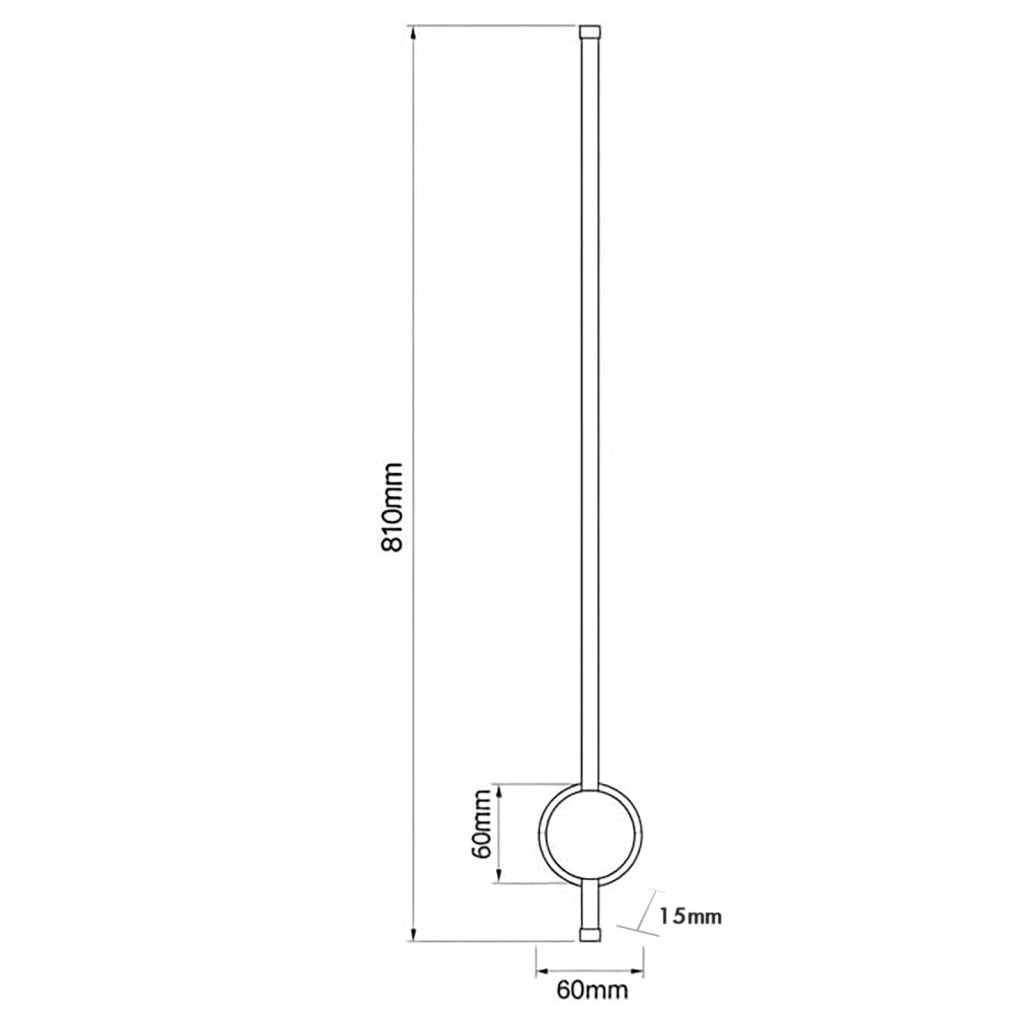 Applique Barra Luminosa Lineare LED 12W CCT Lampada Decorativa Moderna Parete Luce Orientabile Soggiorno Camera da Letto 230V NERO