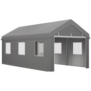 Tenda Garage Carport ¨C Zephmum ¨C 6x2.95x2.78 m Acciaio Grigio