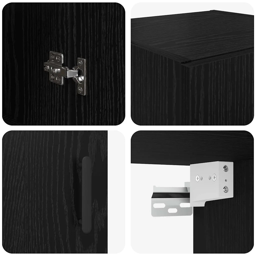 Pensile Rovere Nero 34,5 x 34 x 90 cm 882621
