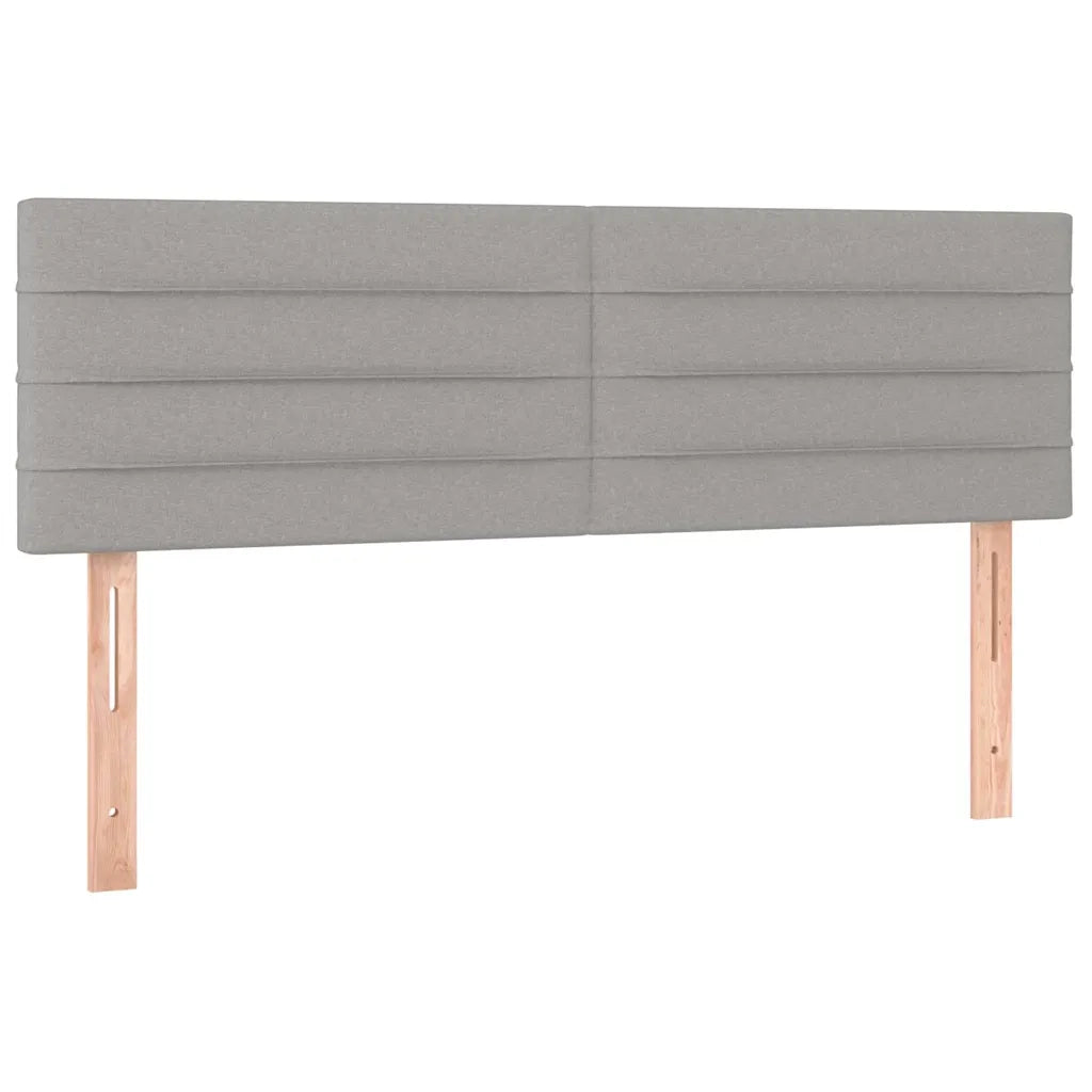 Giroletto a Molle con Materasso Grigio Chiaro 140x200cm Tessuto 3126325