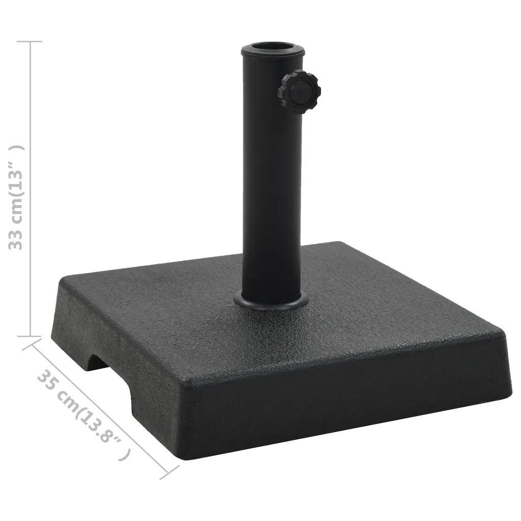 Base per Parasole Quadrata in Poliresina 8 kg Nera cod mxl 47960