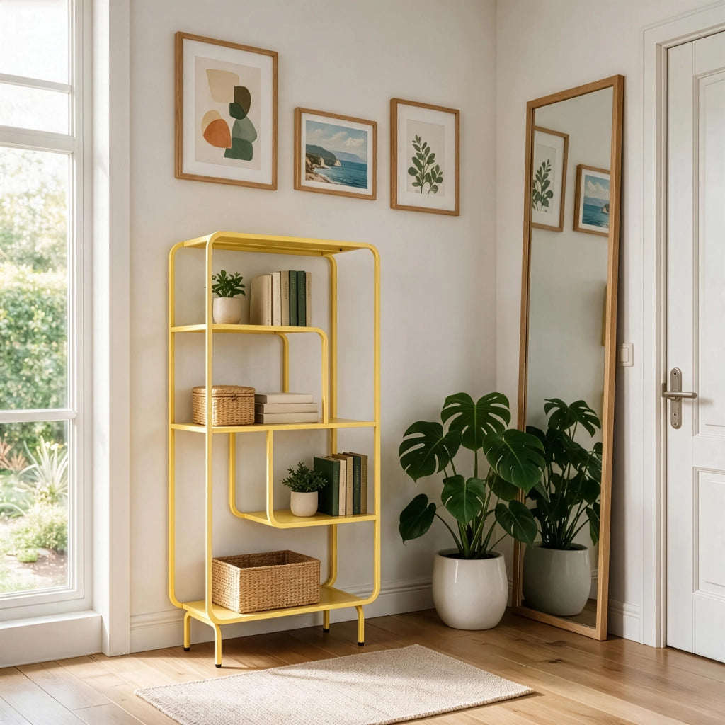 Console design in metallo giallo CAPUCINE