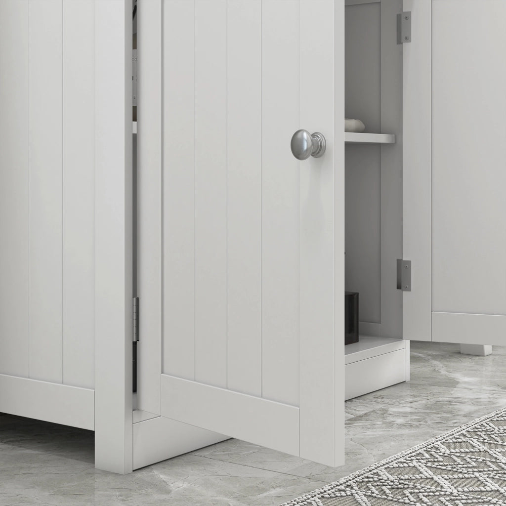 Mobiletto Sottolavabo Bagno 2 Ante Ripiano Regolabile ¨C Minimal ¨C Bianco 60x30x60 cm